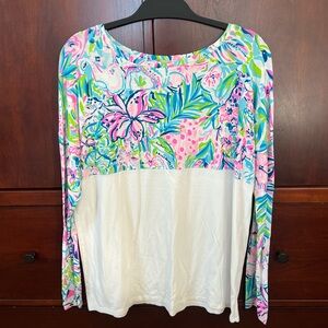 Lilly Pulitzer Vibrant Floral Long Sleeve Top